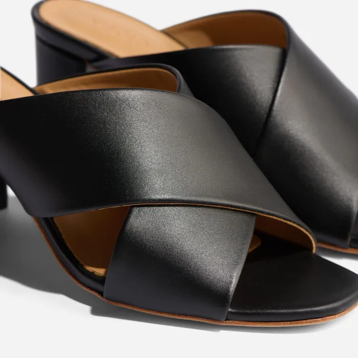 Women Nisolo Heels Carina Cross Strap Mule Black