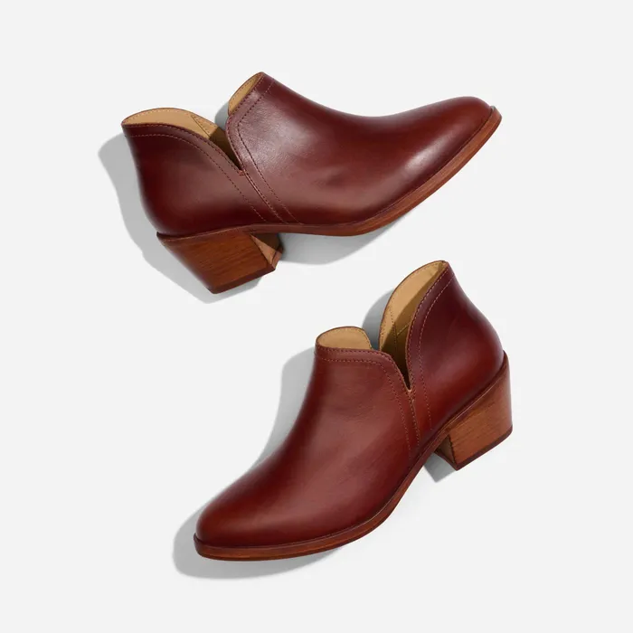 Women Nisolo Heels Mia Everyday Ankle Bootie Auburn