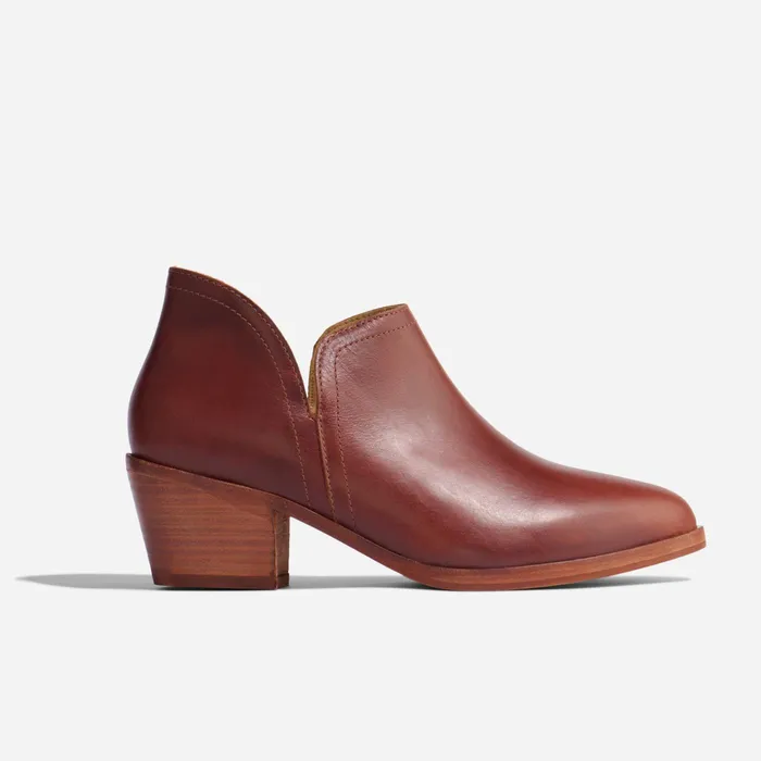 Women Nisolo Heels Mia Everyday Ankle Bootie Auburn