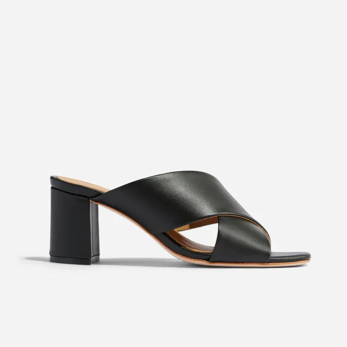 Women Nisolo Sandals Carina Cross Strap Mule Black