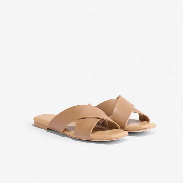 Women Nisolo Sandals Catalina Slide Sandal Almond