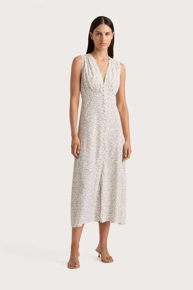 Women Oceane Midi Dress Calla Umber Faithfull The Brand Dresses