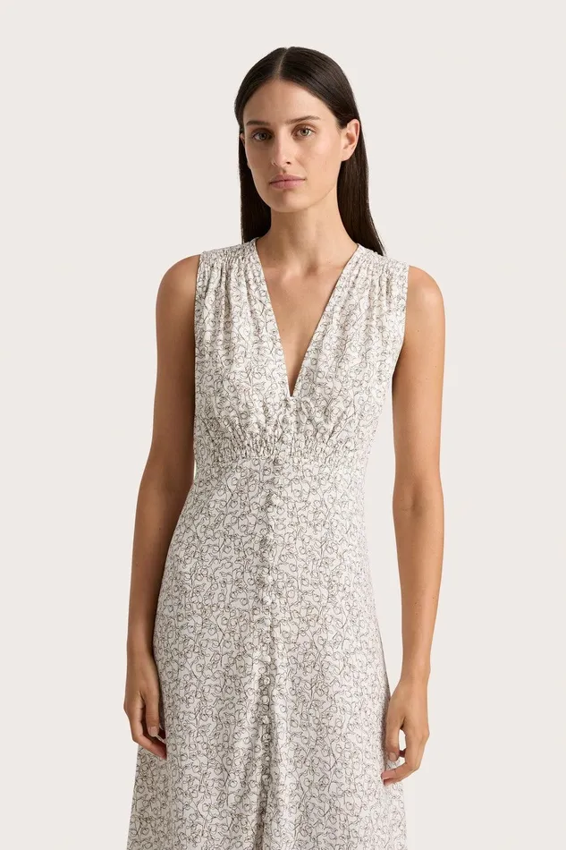 Women Oceane Midi Dress Calla Umber Faithfull The Brand Dresses Women Oceane Midi Dress Calla Umber Faithfull The Brand Dresses