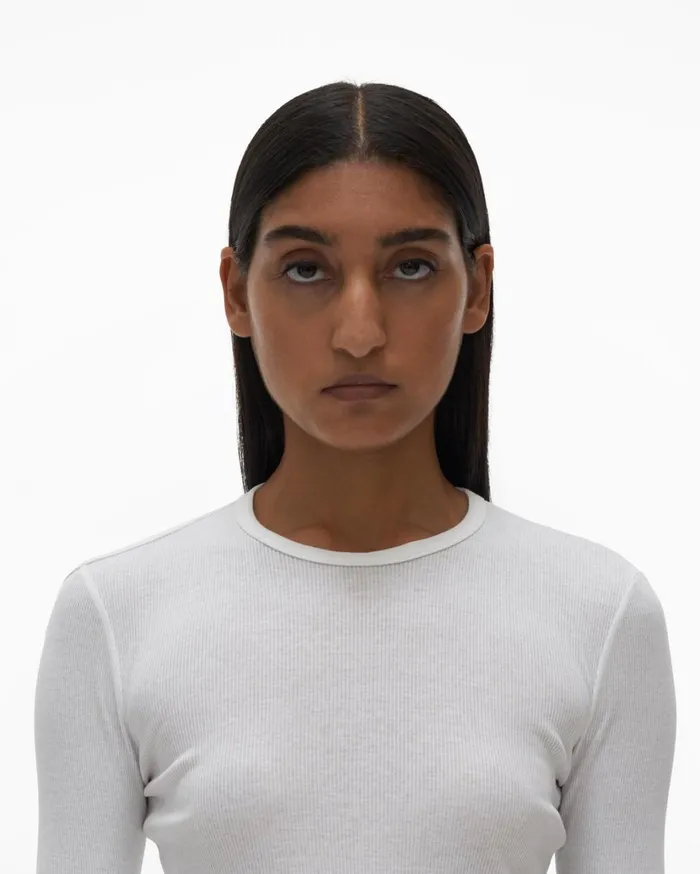 Women Open Back Top Chalk White Helmut Lang TShirts and Sweatshirts