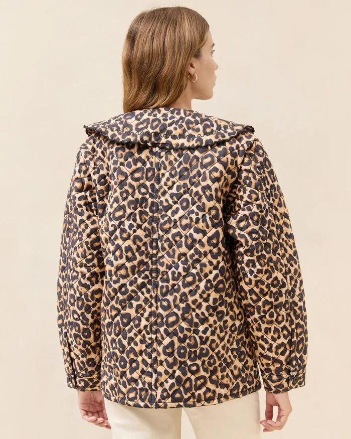 Women Outerwear Loeffler Randall James Watercolor Leopard Workwear Jacket Women Outerwear Loeffler Randall James Watercolor Leopard Workwear Jacket