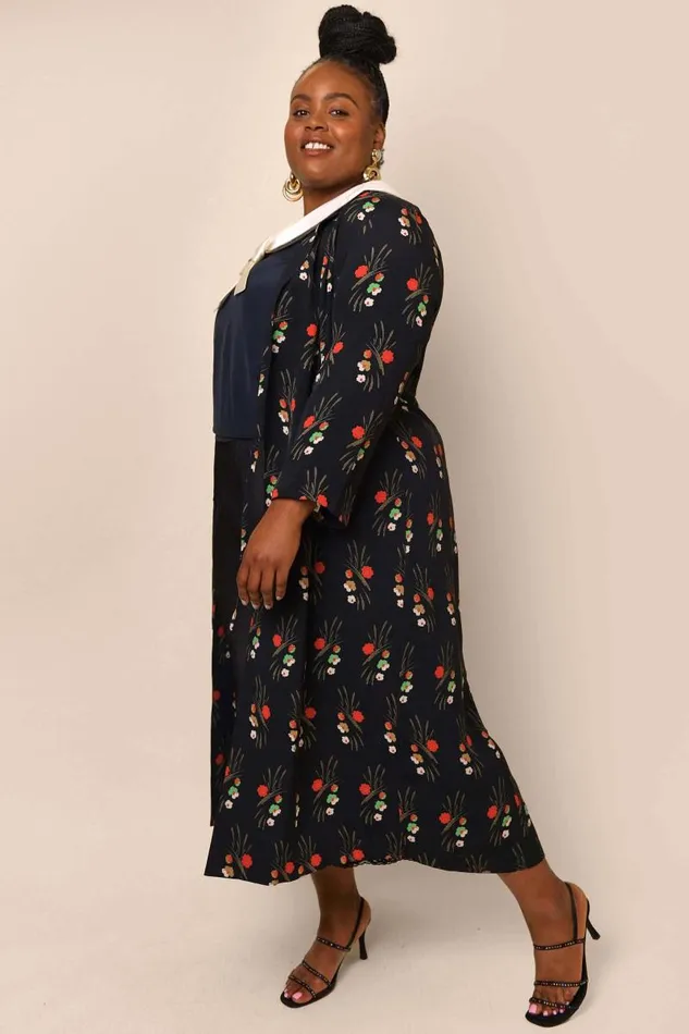 Women Outerwear RIXO Felicity Black Cherry Blossom