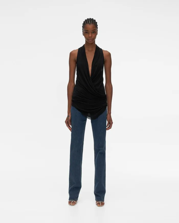 Women Overlap Top Onyx Helmut Lang TShirts and Sweatshirts