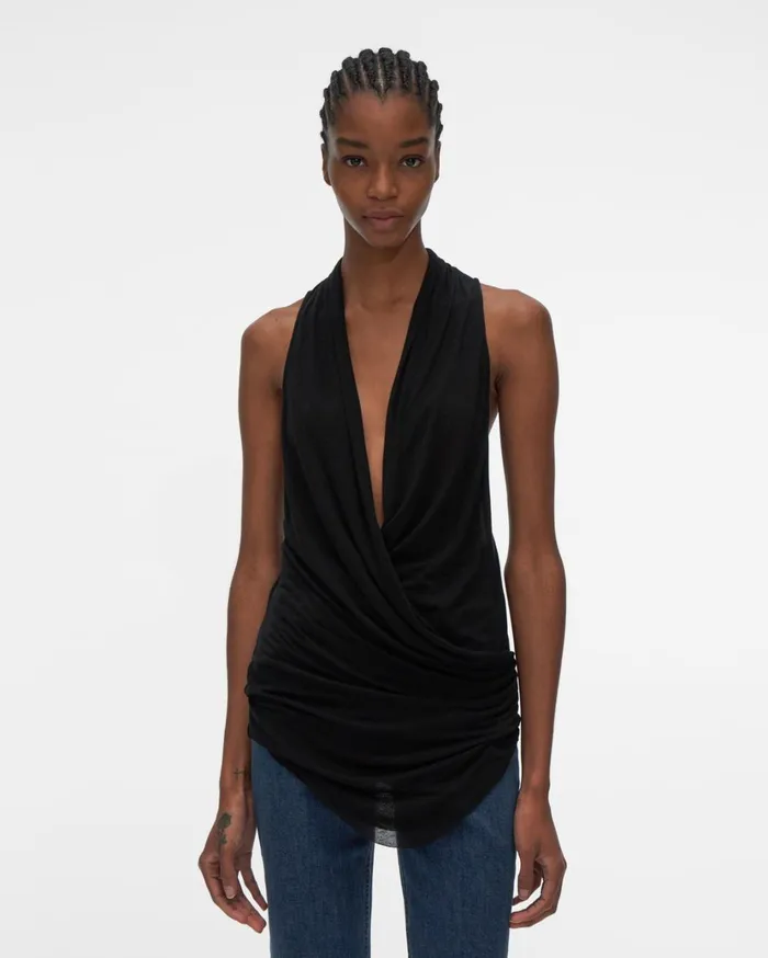 Women Overlap Top Onyx Helmut Lang TShirts and Sweatshirts