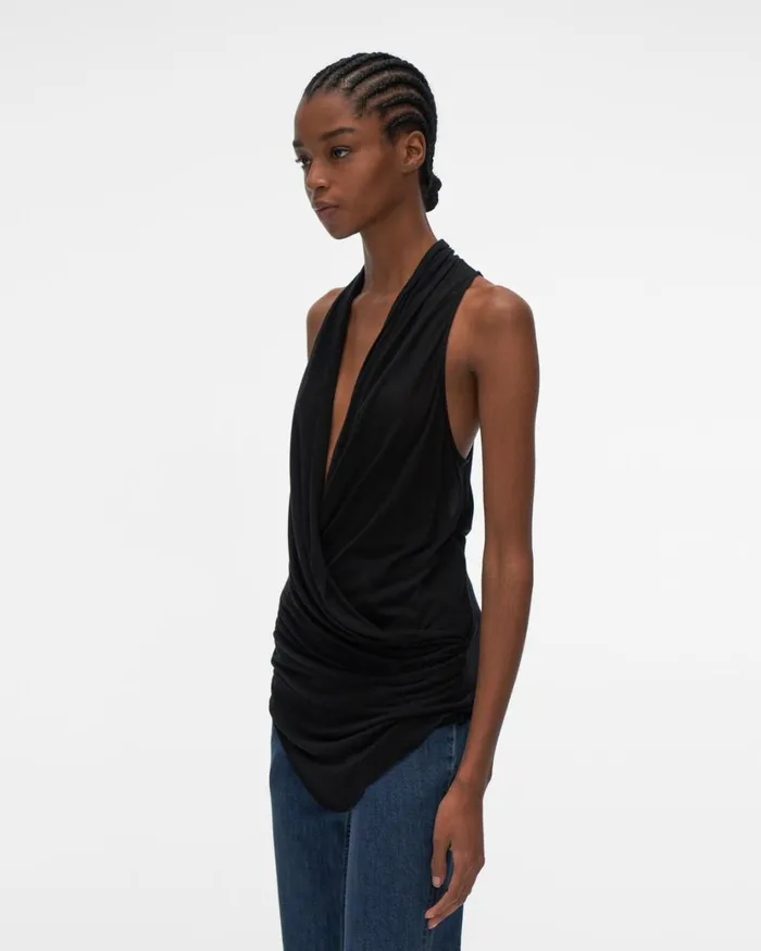 Women Overlap Top Onyx Helmut Lang TShirts and Sweatshirts