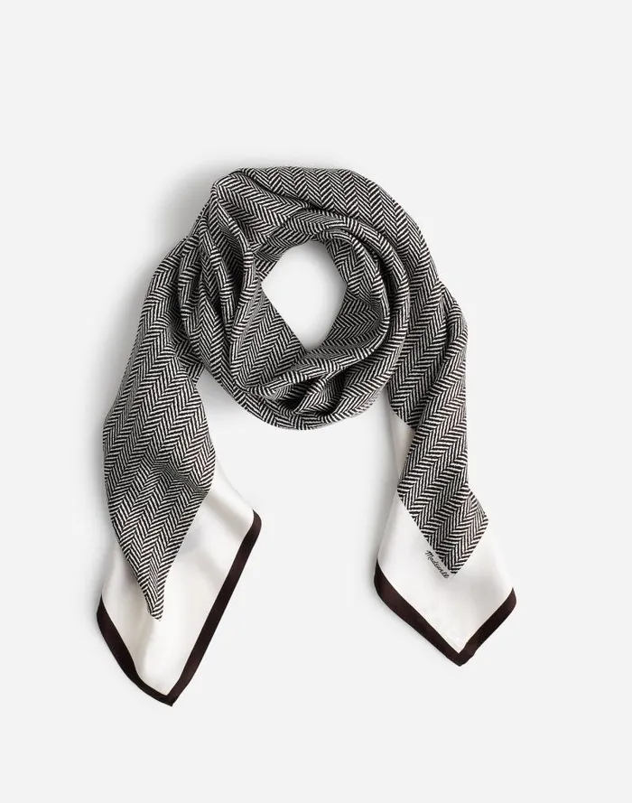Women Oversized Silk Bandana Antique Cream Madewell Scarves