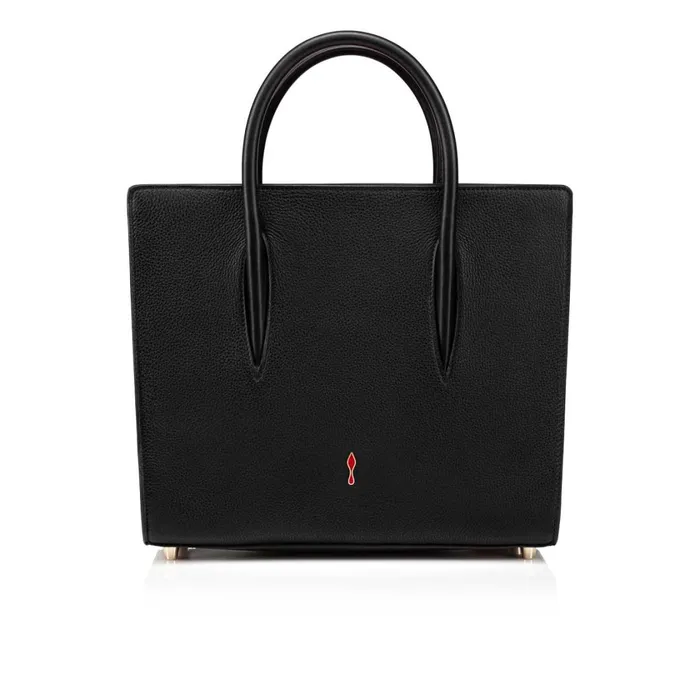 Women Paloma Medium Top Handle Bag 8211 Grained Calf Leather And Spikes Loubinthesky 8211 Black Black Christian Louboutin Top Handles