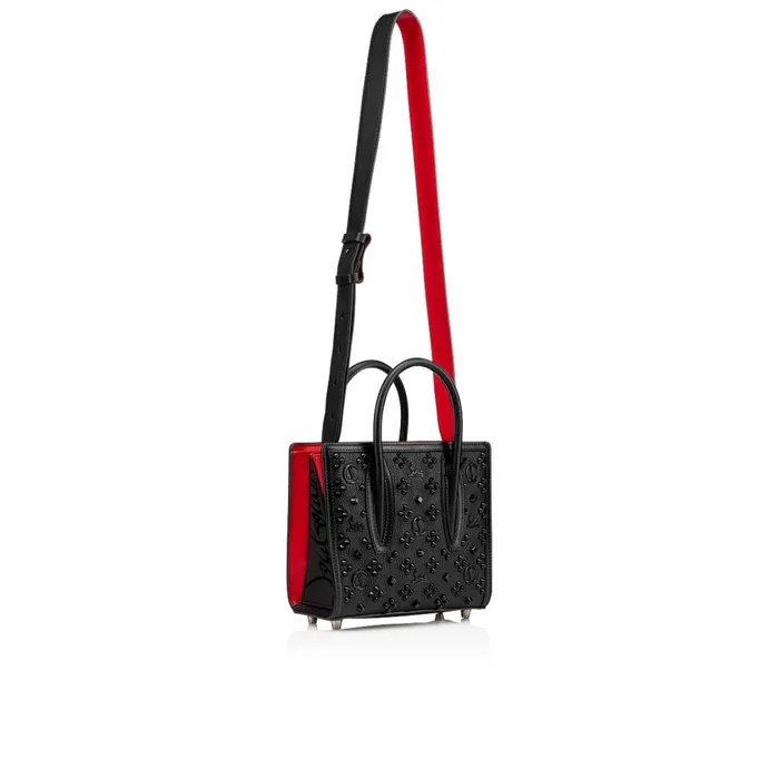 Women Paloma Mini Top Handle Bag 8211 Grained Calf Leather And Spikes Loubinthesky 8211 Black Black Christian Louboutin Top Handles