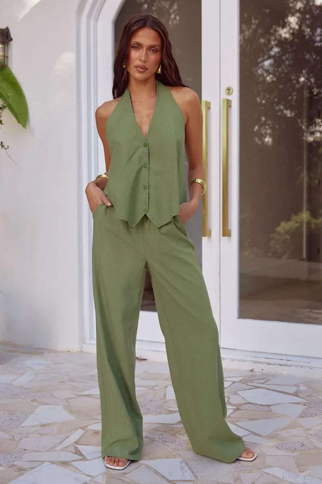 Women Pants Runaway The Label FLORENT PANT Khaki
