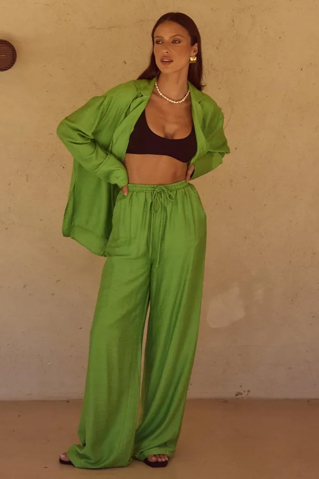 Women Pants Runaway The Label JARDIN PANT Apple
