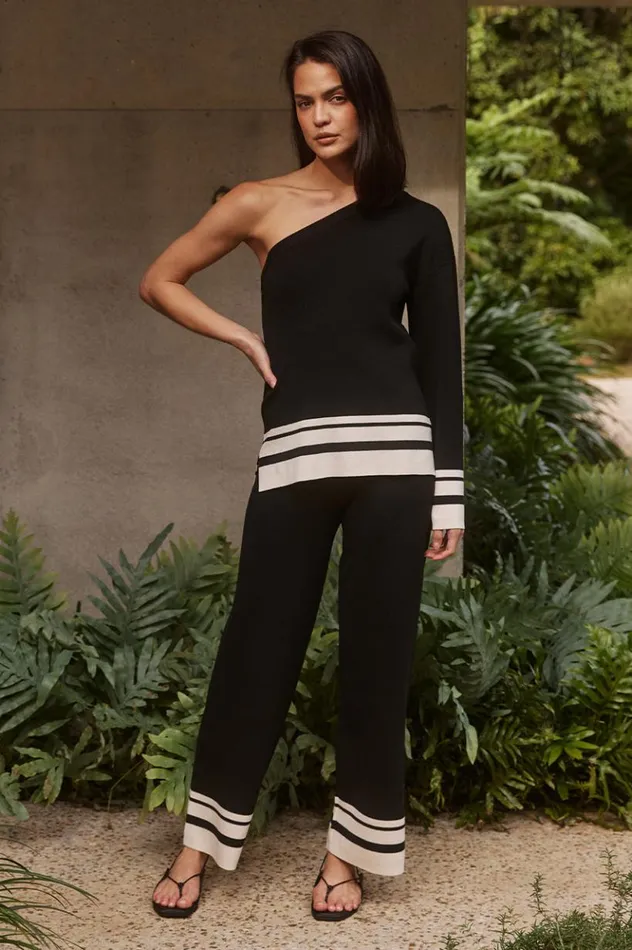 Women Pants Runaway The Label REMINGTON PANT Blackcream
