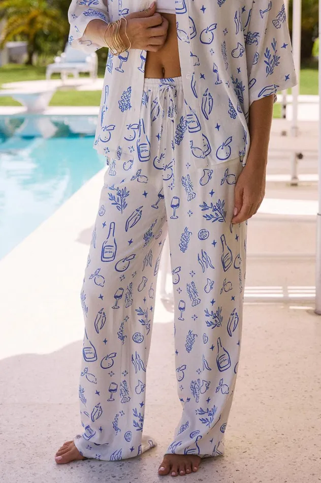 Women Pants Runaway The Label VENUS PANT Adelphie Blue