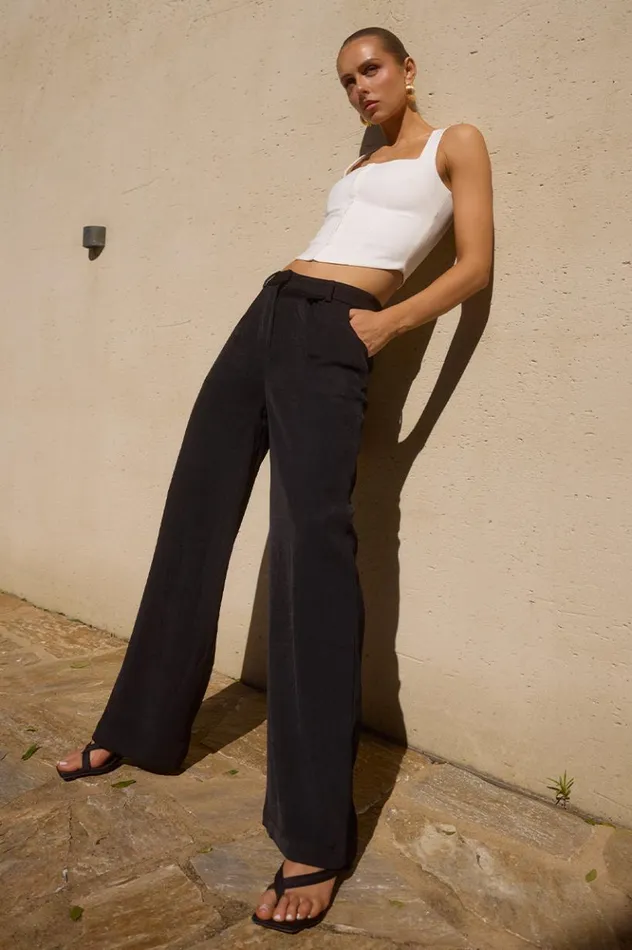 Women Pants Runaway The Label ZARRIAH PANT Black