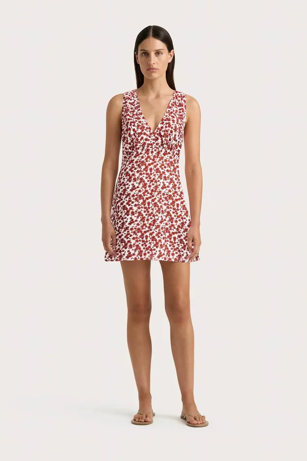 Women Penne Mini Dress Leilani Red Faithfull The Brand Dresses