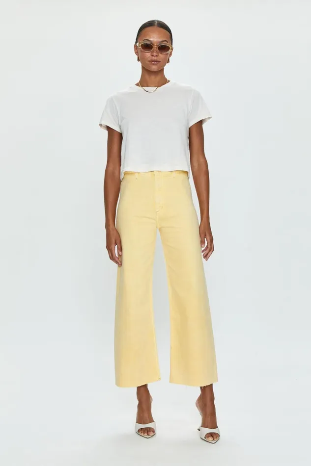 Women Penny High Rise Wide Leg Crop Jean 8211 Soft Honey Pistola Denim Denim