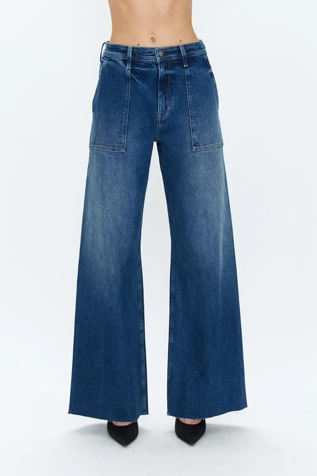 Women Penny Utility High Rise Wide Leg Jean 8211 Camden Pistola Denim Denim