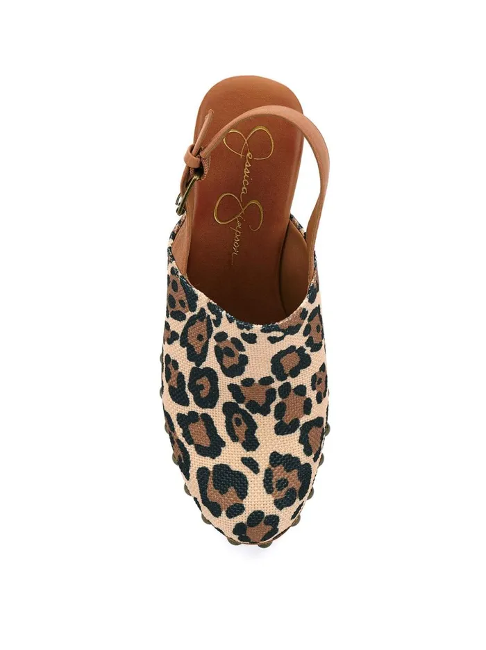 Women Platforms Jessica Simpson Tiarah Platform Clog In Leopard Natural Textured Leopard