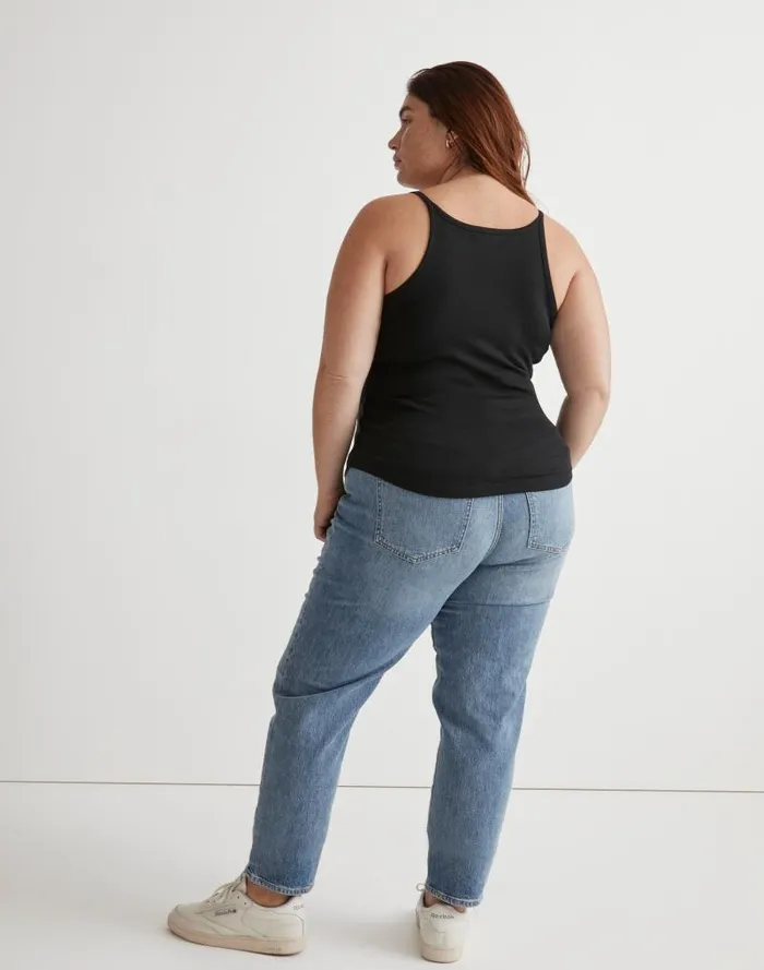 Women Plus Supima Rib 03990s Tank True Black Madewell Tees