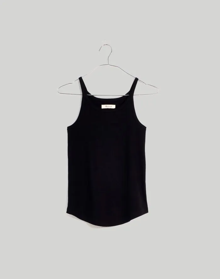 Women Plus Supima Rib 03990s Tank True Black Madewell Tees