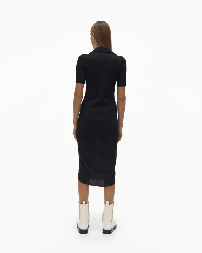 Women Polo Dress Basalt Black Helmut Lang Dresses