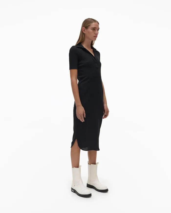 Women Polo Dress Basalt Black Helmut Lang Dresses