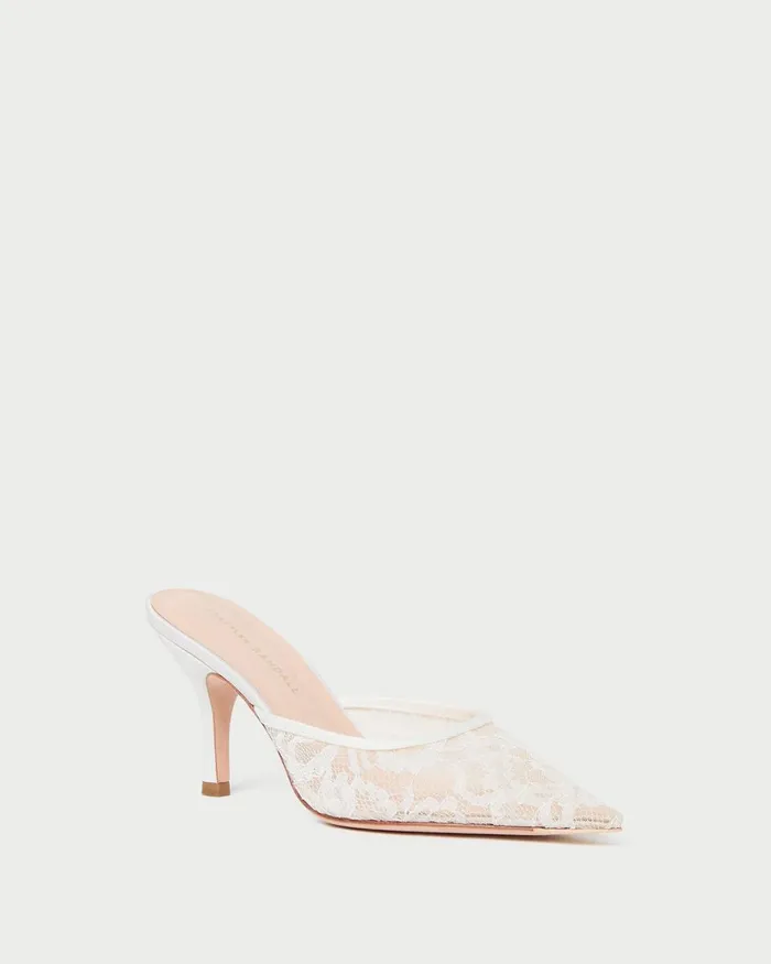 Women Pumps and Mules Loeffler Randall Layla White Lace Mule Women Pumps and Mules Loeffler Randall Layla White Lace Mule