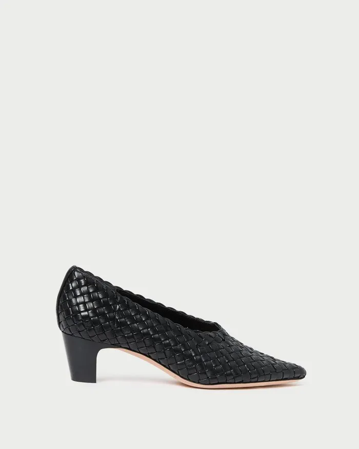 Women Pumps and Mules Loeffler Randall Maeve Black Woven Low Pump