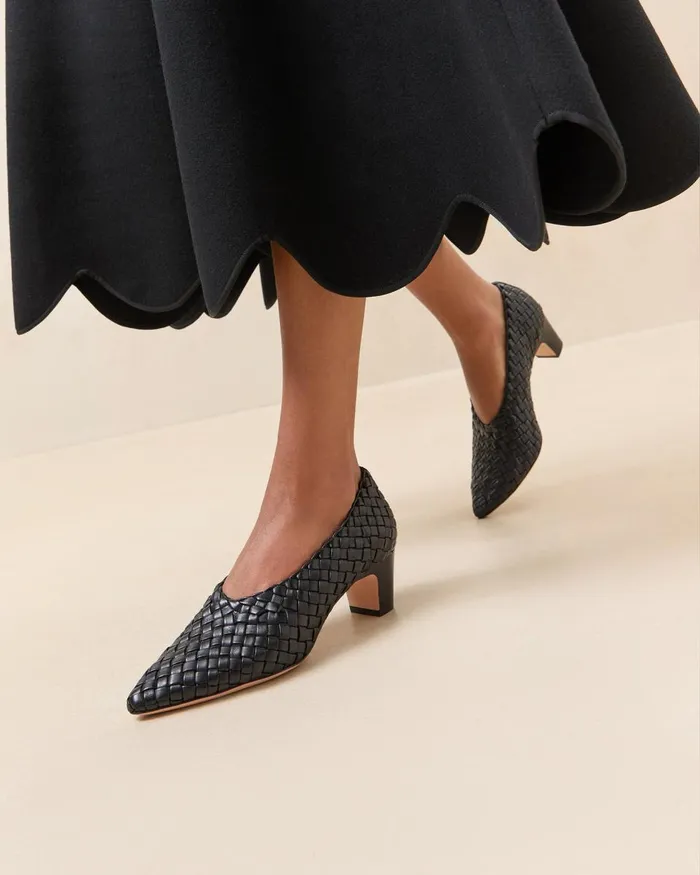Women Pumps and Mules Loeffler Randall Maeve Black Woven Low Pump Women Pumps and Mules Loeffler Randall Maeve Black Woven Low Pump