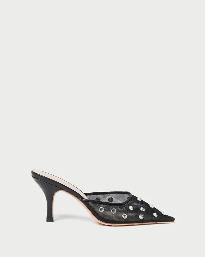 Women Pumps and Mules Loeffler Randall Paloma BlackCrystal Mesh Mule I Mules I Footwear Women Pumps and Mules Loeffler Randall Paloma BlackCrystal Mesh Mule I Mules I Footwear