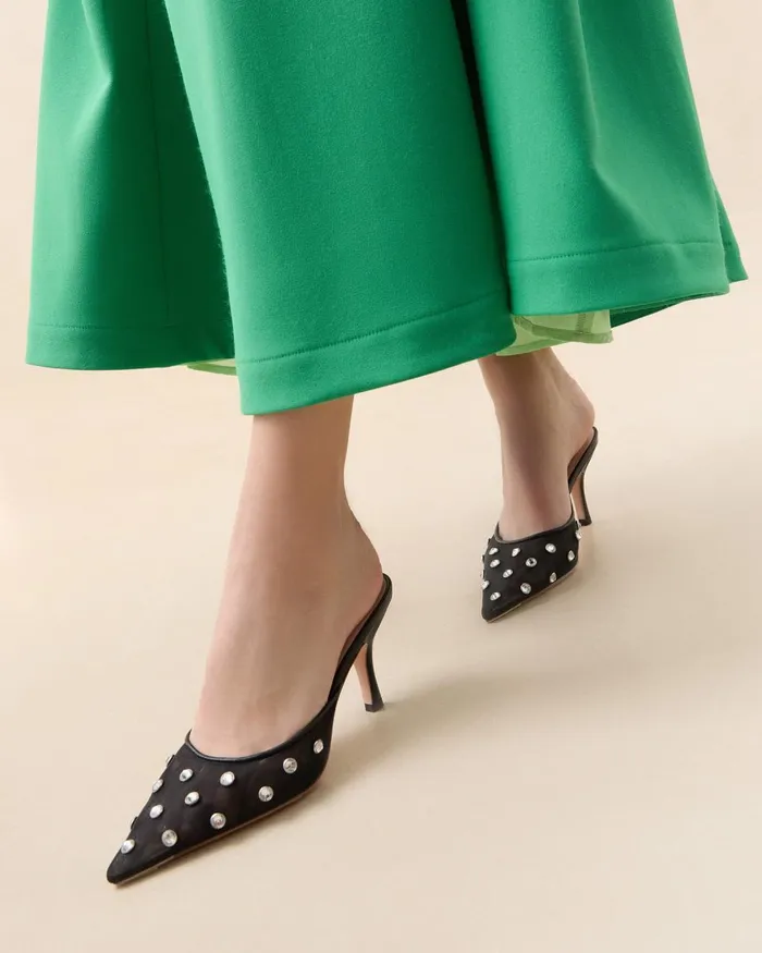 Women Pumps and Mules Loeffler Randall Paloma BlackCrystal Mesh Mule I Mules I Footwear Women Pumps and Mules Loeffler Randall Paloma BlackCrystal Mesh Mule I Mules I Footwear