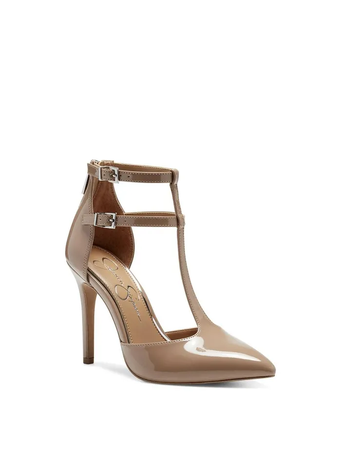 Women Pumps Jessica Simpson Pyllah Pump In Sand Patent Sand