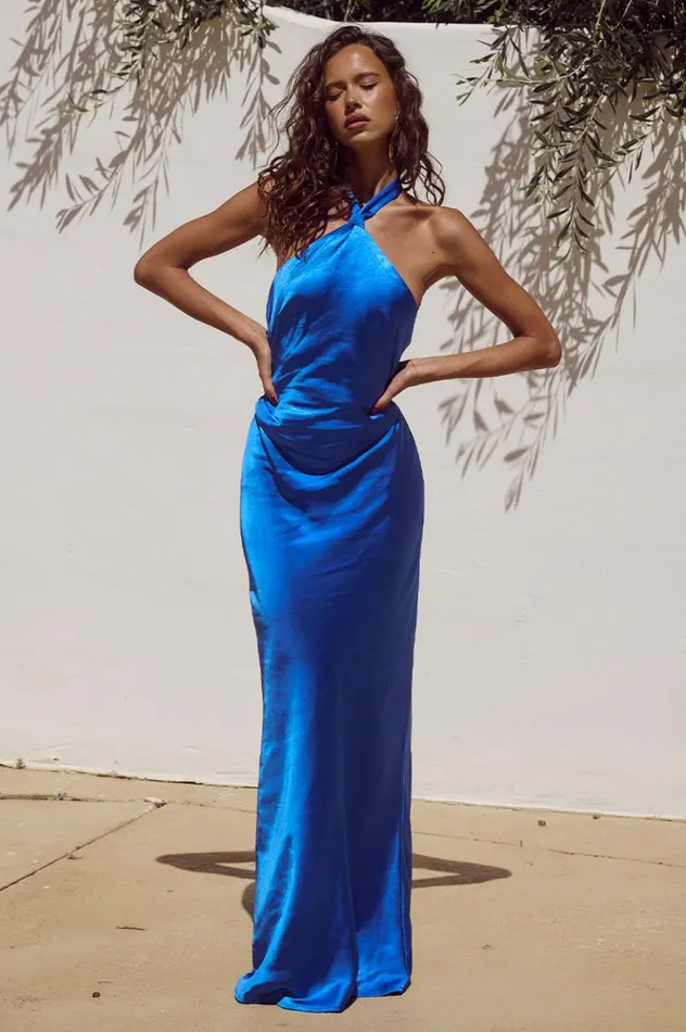 Women Race Day Dresses Runaway The Label KEALORA MAXI DRESS Royal
