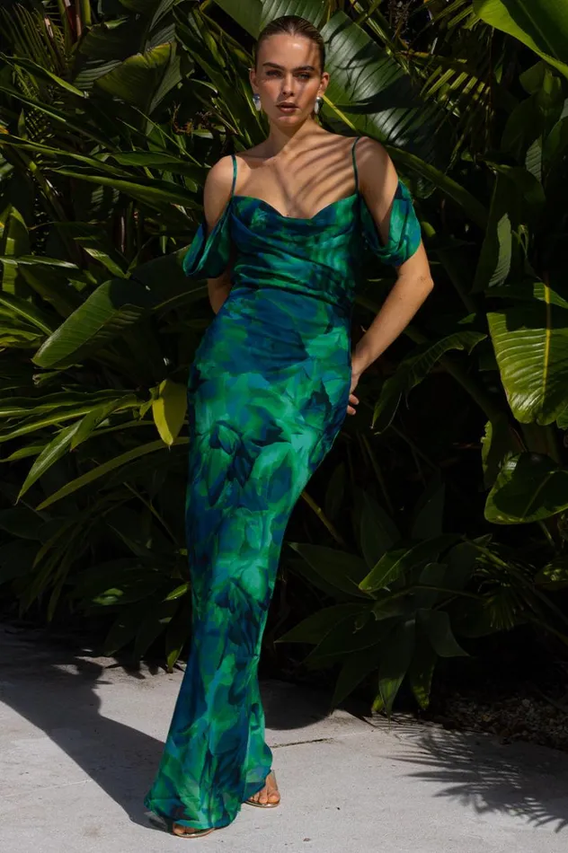 Women Race Day Dresses Runaway The Label LITSA MAXI DRESS Calista Green
