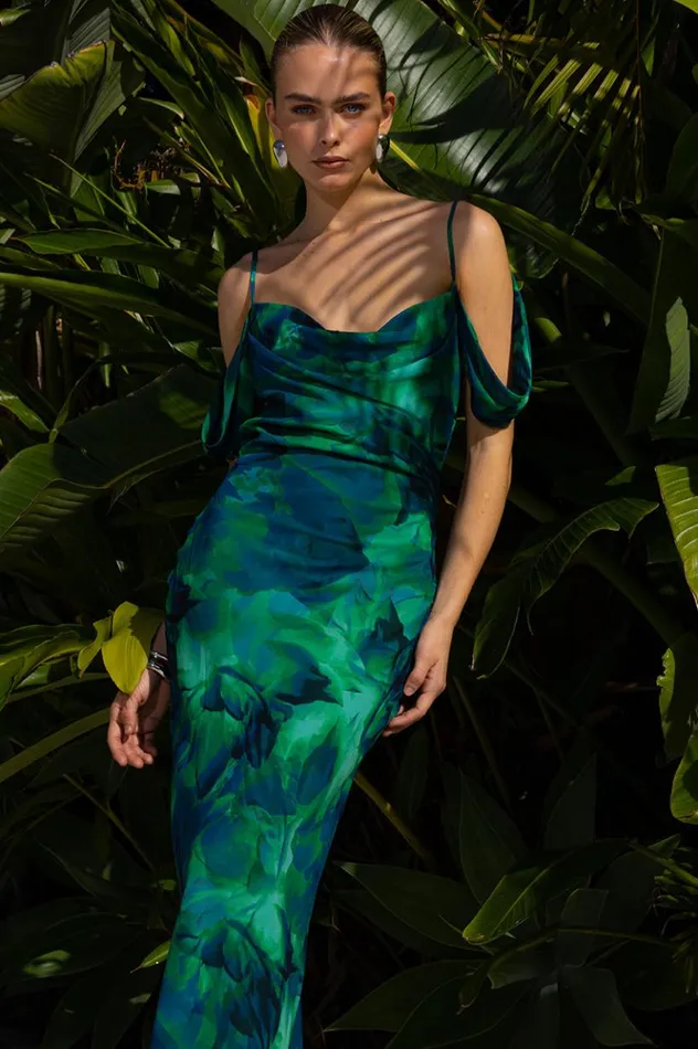 Women Race Day Dresses Runaway The Label LITSA MAXI DRESS Calista Green
