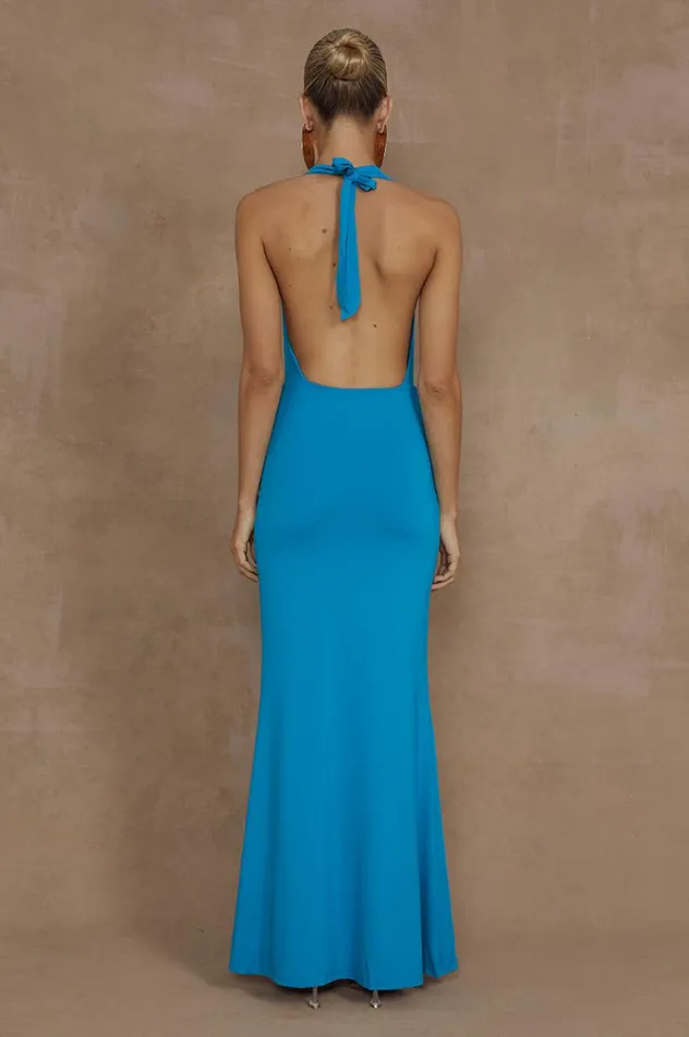Women Race Day Dresses Runaway The Label LORITA MAXI DRESS Aqua