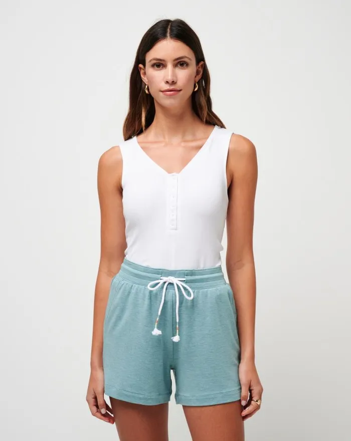 Women RAY OF SUNSHINE CLOUD RIB TANK White TravisMathew Shirts and Tops