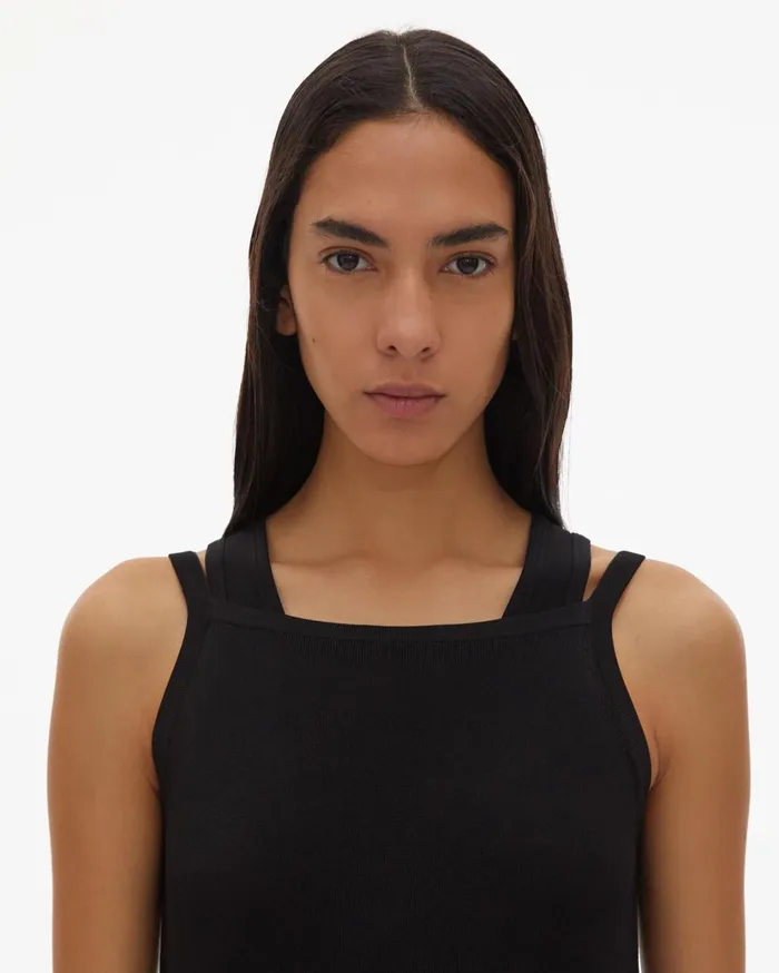Women Rayon Tie Waist Dress Black Helmut Lang Dresses