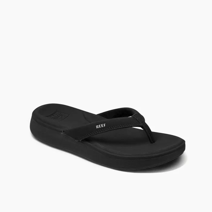Women Reef Flip Flops Cushion Cloud Black Women Reef Flip Flops Cushion Cloud Black