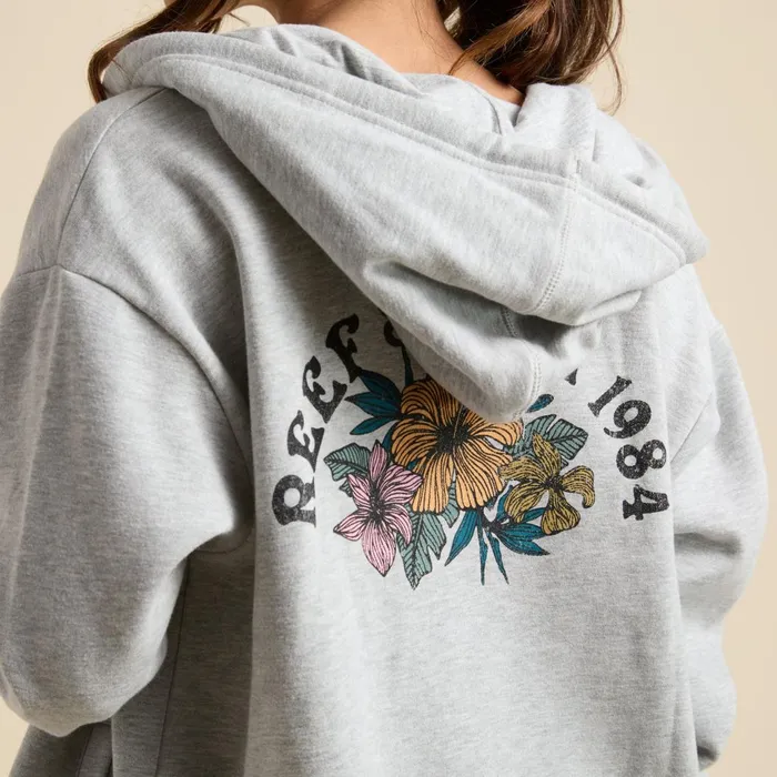 Women Reef Hoodies Sweaters and Jackets Brittany Fleece Full Zip Heather Grey Women Reef Hoodies Sweaters and Jackets Brittany Fleece Full Zip Heather Grey