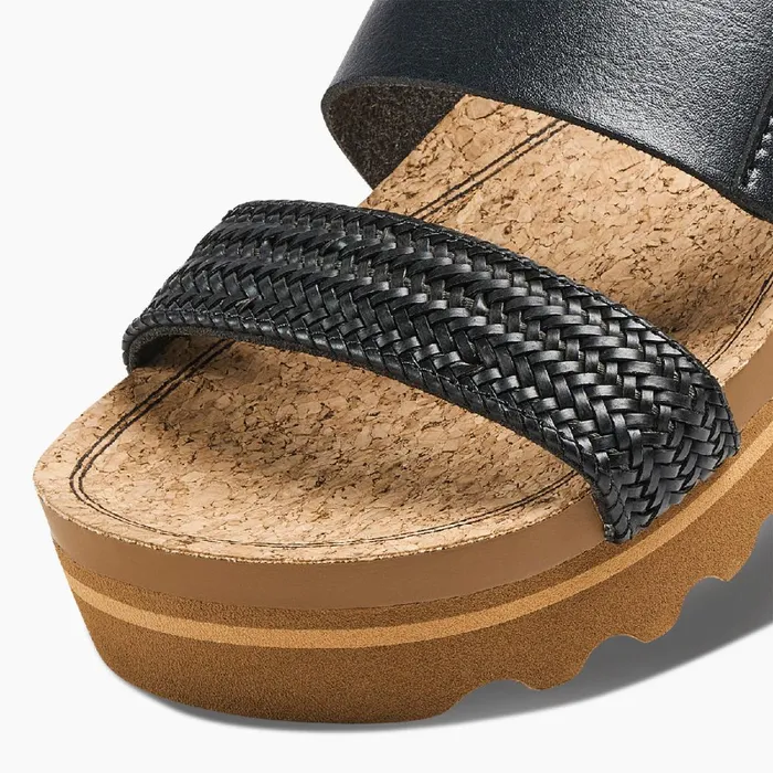 Women Reef Sandals Cushion Vista Hi Black Braid Women Reef Sandals Cushion Vista Hi Black Braid
