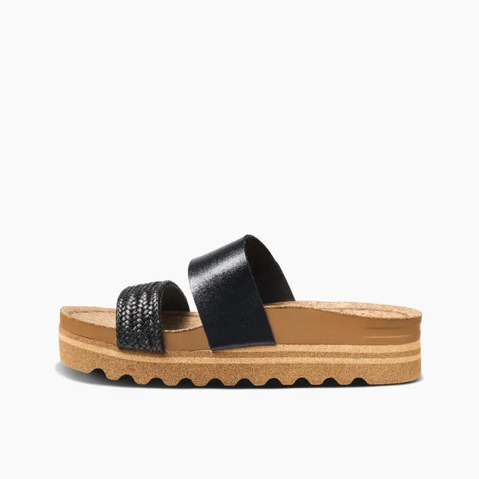 Women Reef Sandals Cushion Vista Hi Black Braid Women Reef Sandals Cushion Vista Hi Black Braid