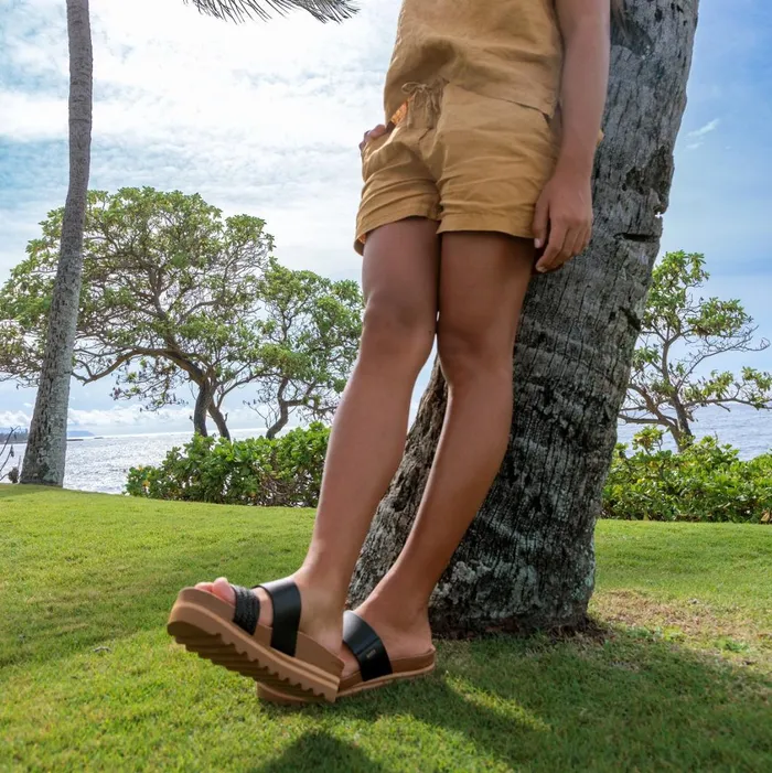 Women Reef Sandals Cushion Vista Hi Black Braid Women Reef Sandals Cushion Vista Hi Black Braid