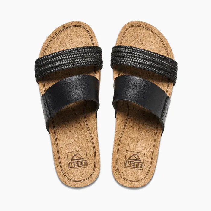 Women Reef Sandals Cushion Vista Hi Black Braid Women Reef Sandals Cushion Vista Hi Black Braid