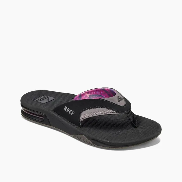 Women Reef Sandals Fanning Blackgrey Women Reef Sandals Fanning Blackgrey