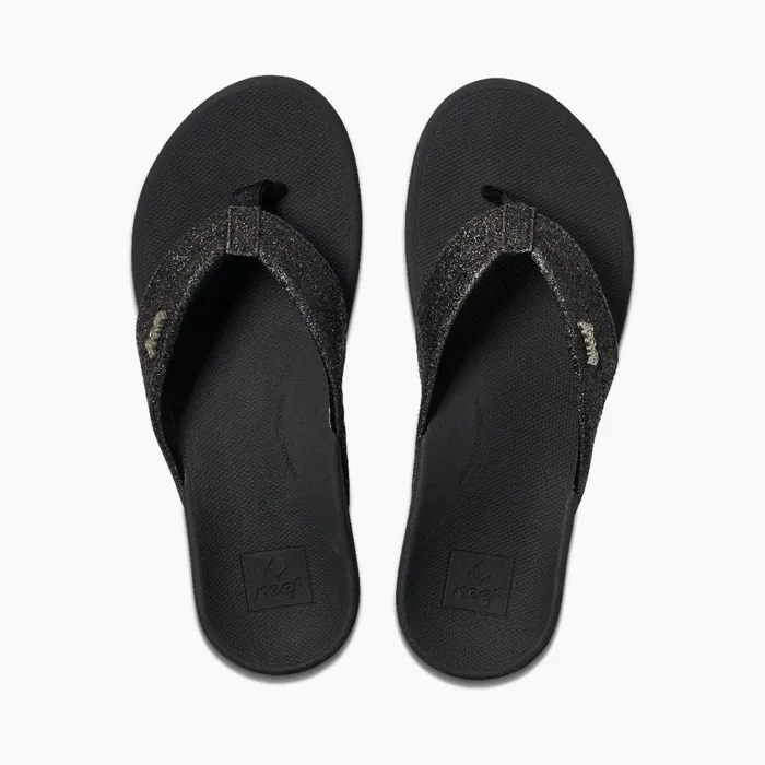 Women Reef Sandals OrthoSpring Blackblack Glitter Women Reef Sandals OrthoSpring Blackblack Glitter