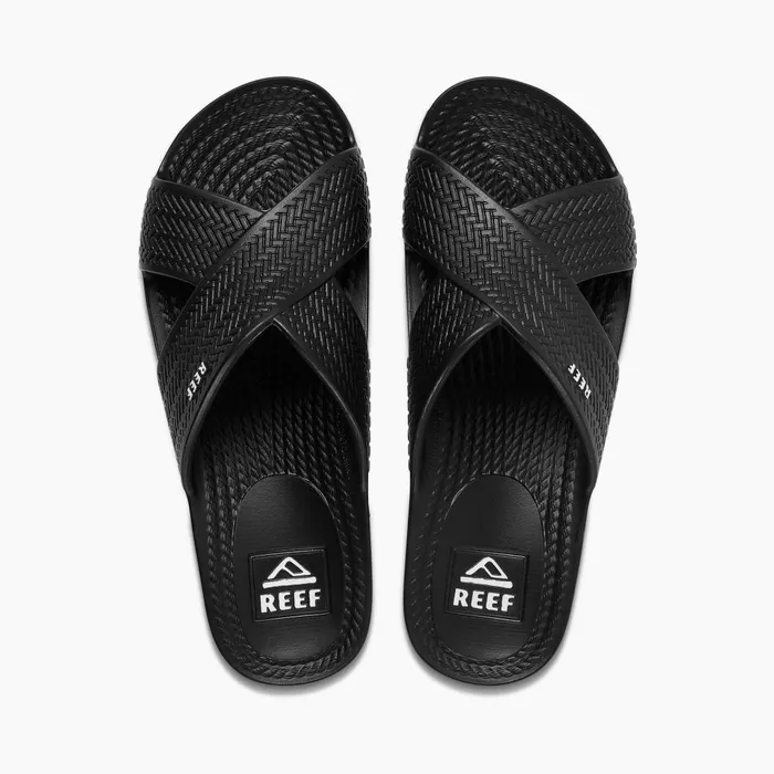 Women Reef Sandals Water X Slide Black Women Reef Sandals Water X Slide Black